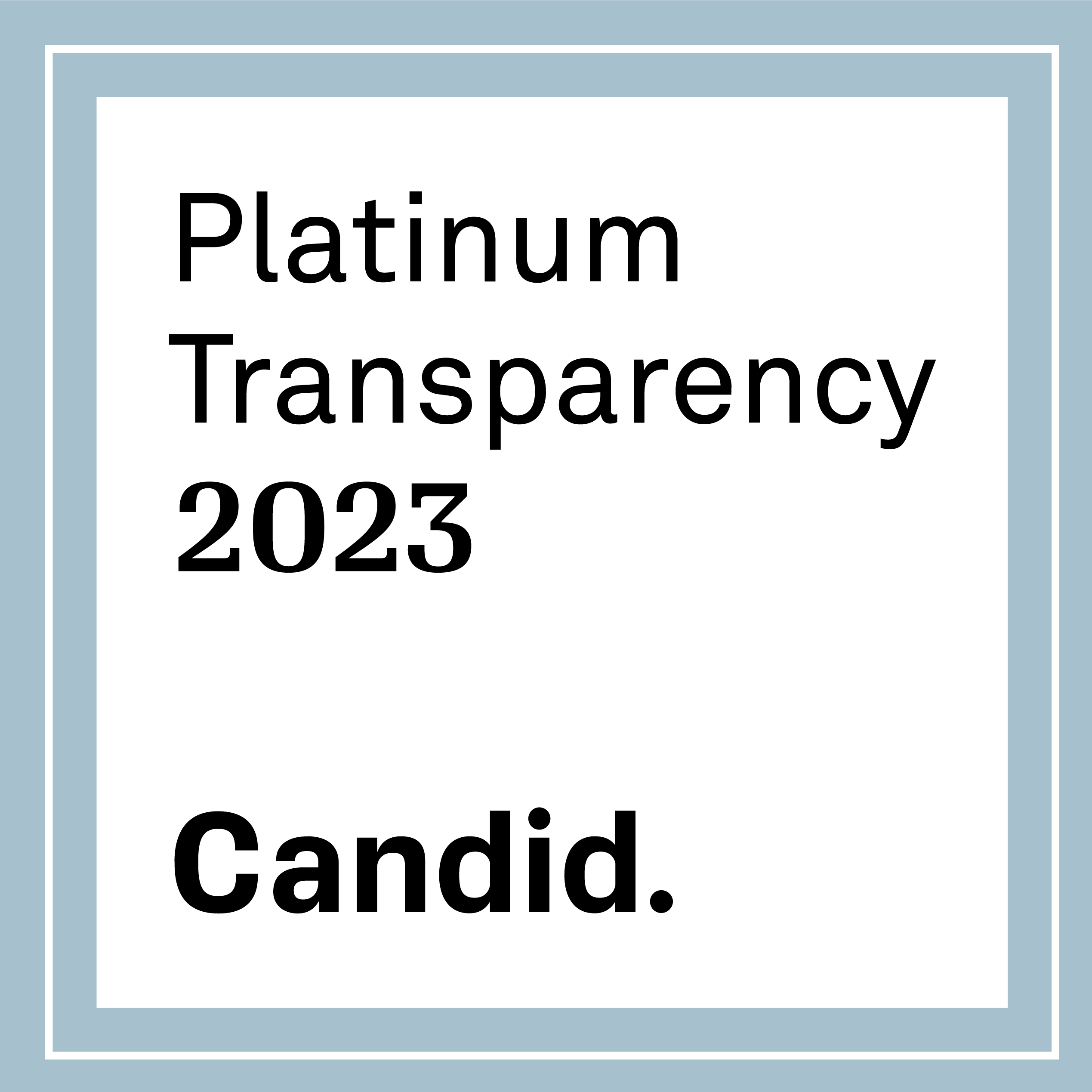 Candid Platinum Transparency 2023